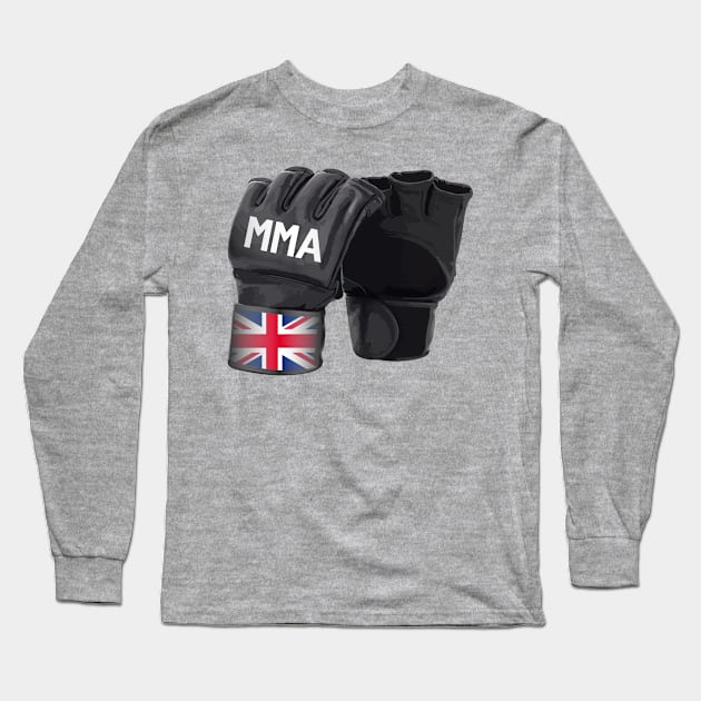 Mixed Martial Arts - United Kingdom Long Sleeve T-Shirt by WaltTheAdobeGuy